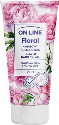 On Line Floral Kwiatowy Krem Do Rąk Piwonia & Róża 75Ml 