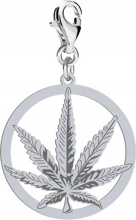 Charms Srebrny z Marihuaną 925 Prezent Biżuteria Kobieta DEDYKACJA GRATIS