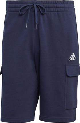 Spodenki męskie adidas Essentials French Terry Cargo granatowe HA4339