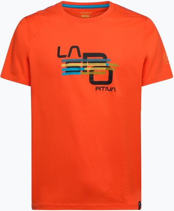 Koszulka męska La Sportiva Stripe Cube cherry tomato | WYSYŁKA W 24H | 30 DNI NA ZWROT