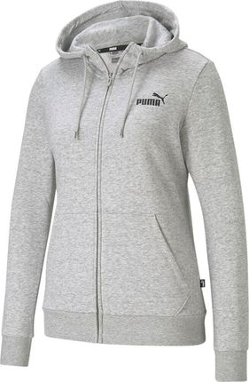 Bluza damska Puma ESS Small Logo Full-Zip Hoodie TR szara 586813 04