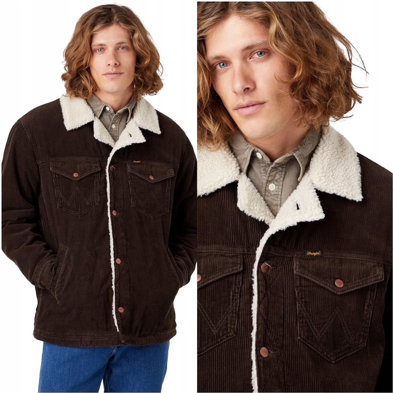Wrangler Sherpa Jacket Męska Kurtka Sztruksowa XL - Ceny i