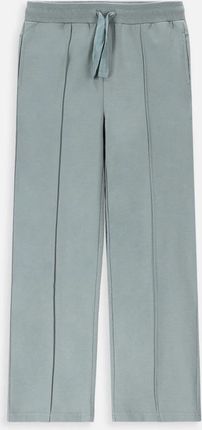 Spodnie dresowe miętowe z rozszerzaną nogawką