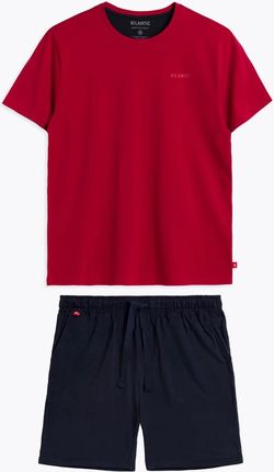 Bawełniana piżama męska Atlantic NMP-370 czerwona (XL)