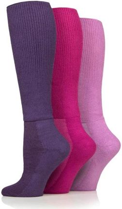 3PACK Podkolanówki bambusowe dla diabetyków IOMI BAMBOO BLEND DIABETIC bezuciskowy ściągacz