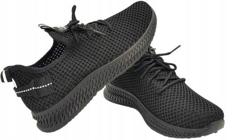 Czarne buty sportowe damskie ażurowe lekkie rozmiar 38