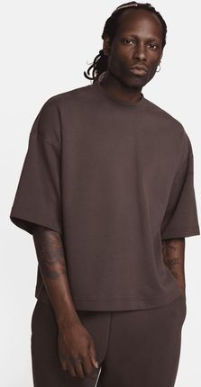 Męska bluza dresowa z krótkim rękawem o kroju oversize Nike Sportswear Tech Fleece Reimagined - Brązowy