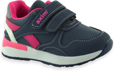 Wiosenne dziecięce buty sportowe dla dziewczynki Axim 24399 Granatowe