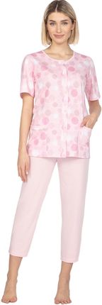 Bawełniana piżama damska rozpinana Regina 657 kr/r 2XL-3XL L24