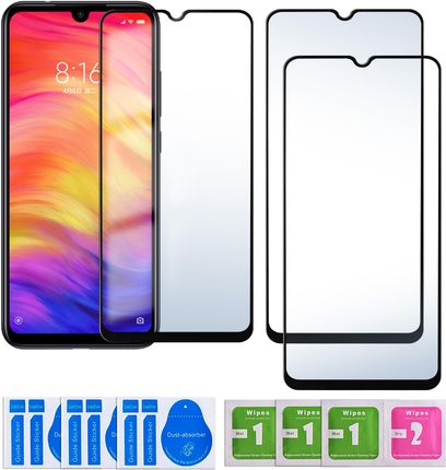 Krainagsm 3X Szkło Hartowane Do Xiaomi Redmi Note 7 Pro Pełne Cały Ekran Zestaw 3