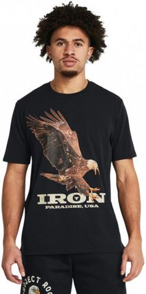 Męska koszulka treningowa Under Armour Project Rock Eagle Graphic SS - czarna