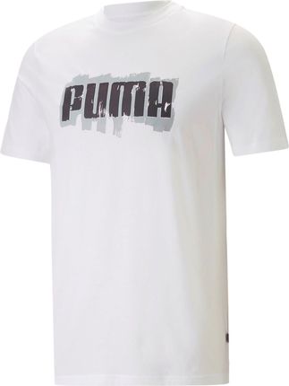 Koszulka męska Puma GRAPHICS WORDING biała 67447502