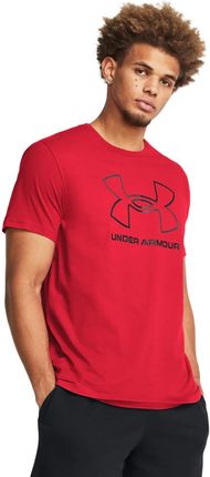 Męski t-shirt z nadrukiem Under Armour UA Foundation Short Sleeve - czerwony