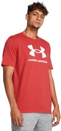 Męski t-shirt z nadrukiem Under Armour UA Sportstyle Logo Update SS - czerwony