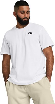 Męski t-shirt z nadrukiem Under Armour UA Hw Lc Patch SS - biały