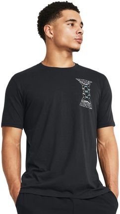 Męski t-shirt z nadrukiem Under Armour UA Dusk to Dawn Skul SS - czarny