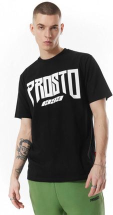 Męski t-shirt z nadrukiem Prosto Triz - czarny
