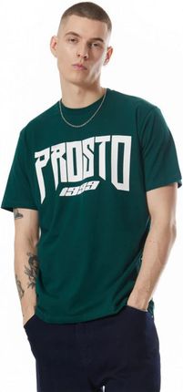 Męski t-shirt z nadrukiem Prosto Triz - zielony