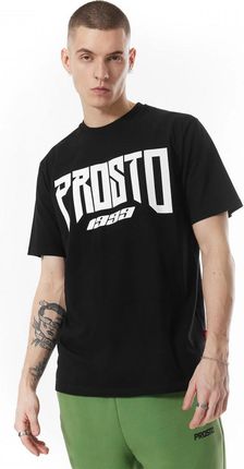 Męski t-shirt z nadrukiem Prosto Triz - czarny