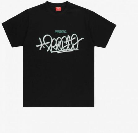 Męski t-shirt z nadrukiem Prosto Skrift  - czarny