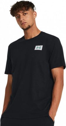 Męski t-shirt z nadrukiem Under Armour UA Color Block Logo LC - czarny
