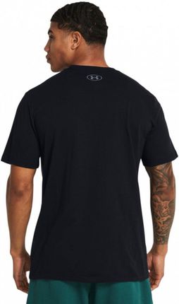 Męski t-shirt z nadrukiem Under Armour UA Colorblock Wordmark SS - czarny - zdjęcie 4