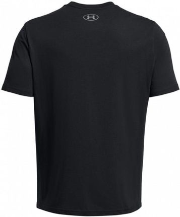 Męski t-shirt z nadrukiem Under Armour UA Colorblock Wordmark SS - czarny - zdjęcie 2
