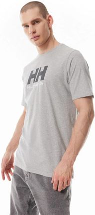 Męski t-shirt z nadrukiem Helly Hansen HH Logo T-Shirt - szary