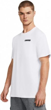 Męski t-shirt z nadrukiem Under Armour UA HW Armour Label SS - biały