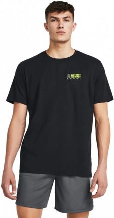 Męski t-shirt z nadrukiem Under Armour UA Bball Logo Court SS - czarny
