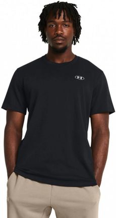 Męski t-shirt z nadrukiem Under Armour UA Hw Lc Patch SS - czarny