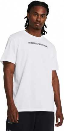 Męski t-shirt z nadrukiem Under Armour UA HW Logo Overlay EMB SS - biały