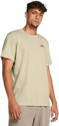 Męski t-shirt z nadrukiem Under Armour UA HW LC Logo Repeat SS - beżowy