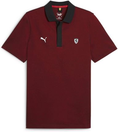 Koszulka polo męska Puma FERRARI STYLE 2 TONE czerwona 62382702