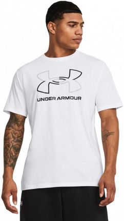 Męski t-shirt z nadrukiem Under Armour UA Foundation Short Sleeve - biały