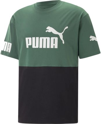 Koszulka męska Puma POWER COLORBLOCK zielona 67332137