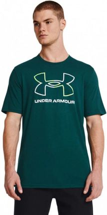 Męski t-shirt z nadrukiem Under Armour UA Foundation Short Sleeve - zielony