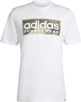 Koszulka męska adidas CAMO LINEAR GRAPHIC biała IN6473