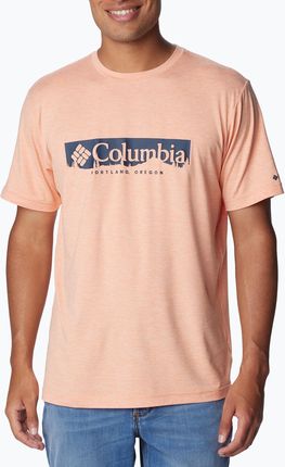 Koszulka trekkingowa męska Columbia Kwick Hike Graphic SS apricot fizz/csc box treeline | WYSYŁKA W 24H | 30 DNI NA ZWROT
