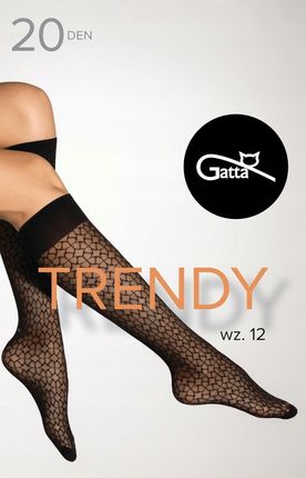 GATTA TRENDY KNEE SOCKS wz.12 20 DEN Nero / UNI