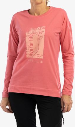 Bluza bez kaptura damska CMP Bloom T-Shirt LS - desert rose