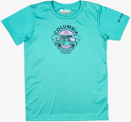 Koszulka dziewczęca Columbia Mirror Creek Short Sleeve Graphic Shirt - geyser/graphic