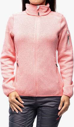 Bluza polarowa damska CMP Haze Jacket Knitted - pesca/gesso