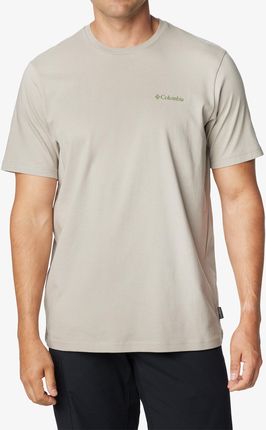 T shirt bawełniany Columbia Explorers Canyon Back S/S Tee - flint grey/epicamp
