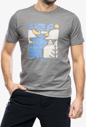 Koszulka z nadrukiem Columbia Sun Trek S/S Graphic Tee - city grey/simple gorge