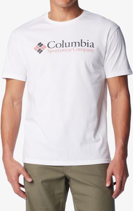 Koszulka bawełniana Columbia CSC Basic Logo S/S Shirt - white/csc retro logo