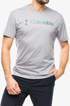 Koszulka z nadrukiem Columbia CSC Basic Logo S/S Shirt - grey hthr/csc retro