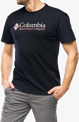 Koszulka bawełniana Columbia CSC Basic Logo S/S Shirt - black/csc retro logo