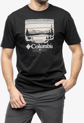 Koszulka z nadrukiem Columbia Path Lake Graphic Tee II - black/colorful vista