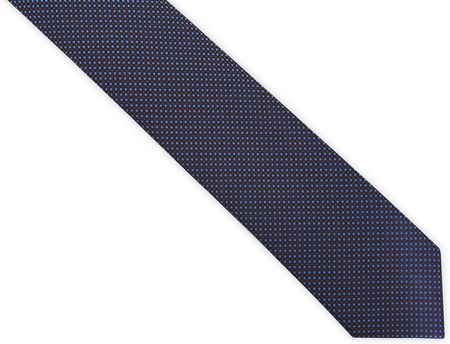 Granatowo-brązowy krawat w kratkę D356